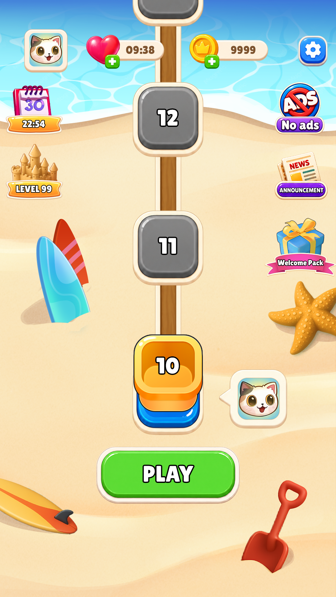 Sand Loop gameplay — a sand-themed puzzle board on a phone screen